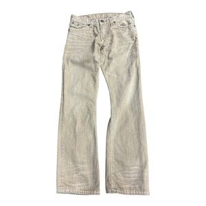 True Religion Men’s Light Beige Bootcut Jeans